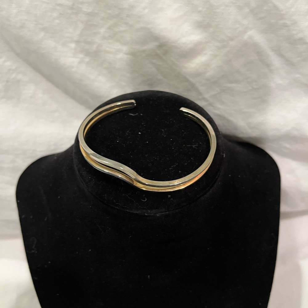 Cuff gold plated bracelet